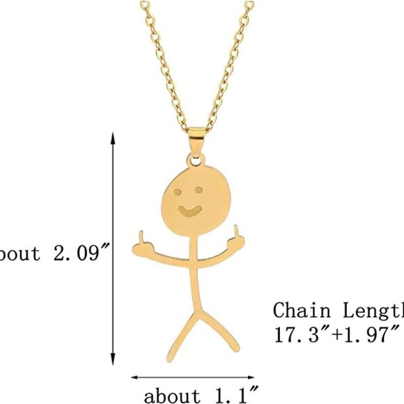 Set Funny Doodle Smile Face Necklace Earrings Chain Link Pendant Necklace Drop - Picture 3 of 3
